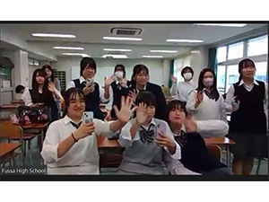 Fussa High School, Online cultural exchange with Korean friends